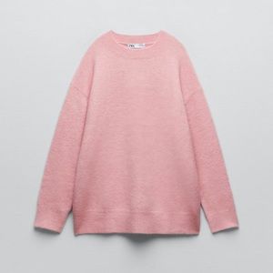 Zara Oversized Soft Pink Knit Sweater